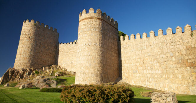 Avila city at Castilla in Spain
